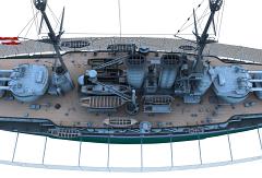 CK127-Partial Ship-Starboard Midships-HiHi-Crows Nest-Torpedo Nets